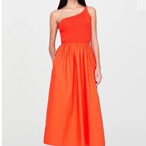 Marie Oliver One-Shoulder Tobie Dress Orange